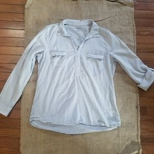 BASS gray 3/4 sleeve blouse - size large